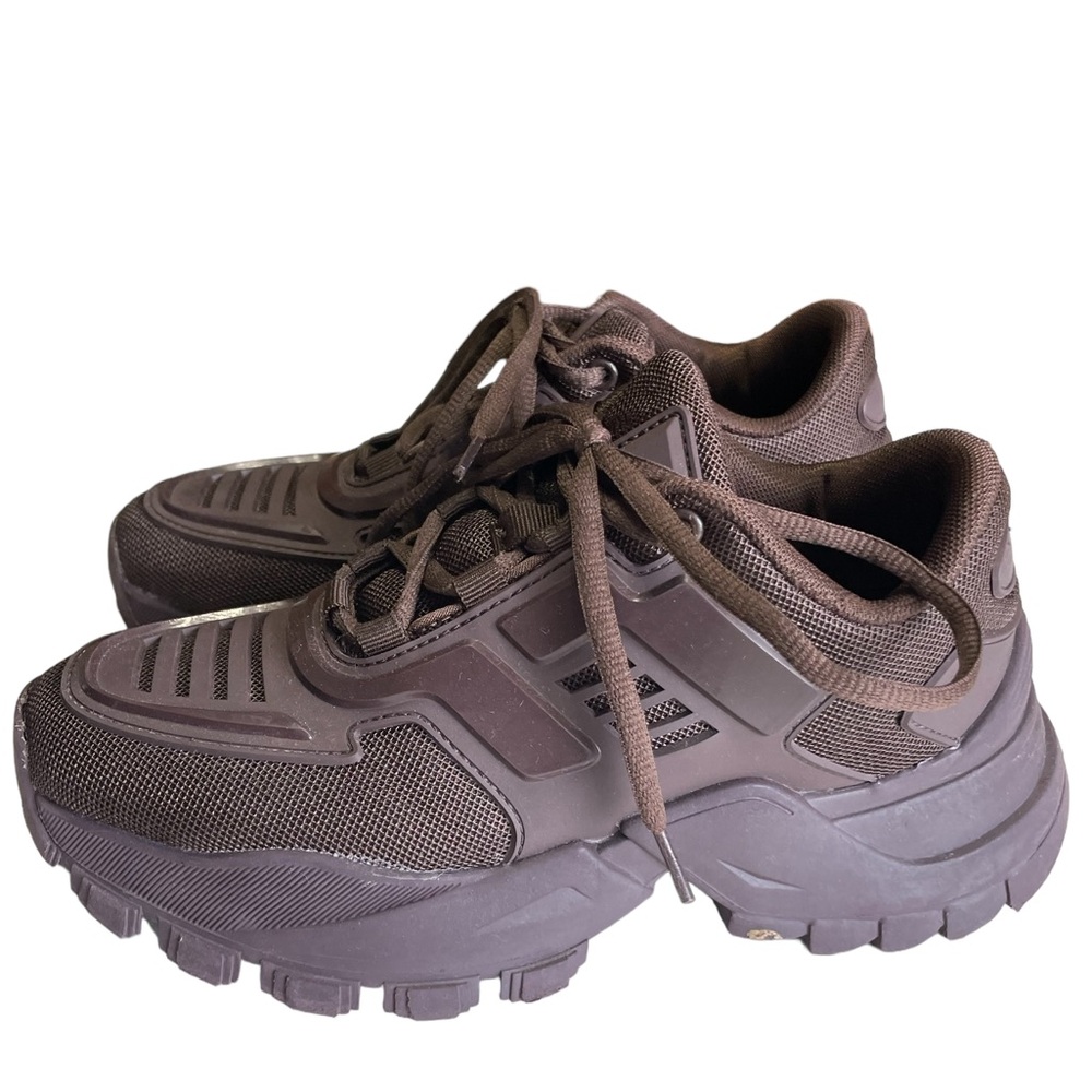Fashion Nova Chocolate Brown Dad Sneakers Size 6